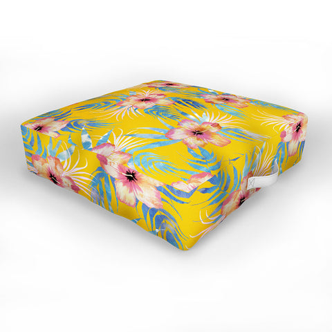 Schatzi Brown Honolua Tropic Yellow Outdoor Floor Cushion