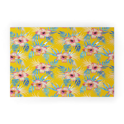 Schatzi Brown Honolua Tropic Yellow Welcome Mat