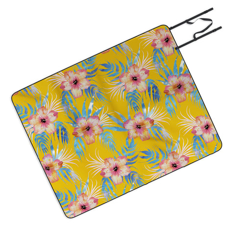 Schatzi Brown Honolua Tropic Yellow Picnic Blanket