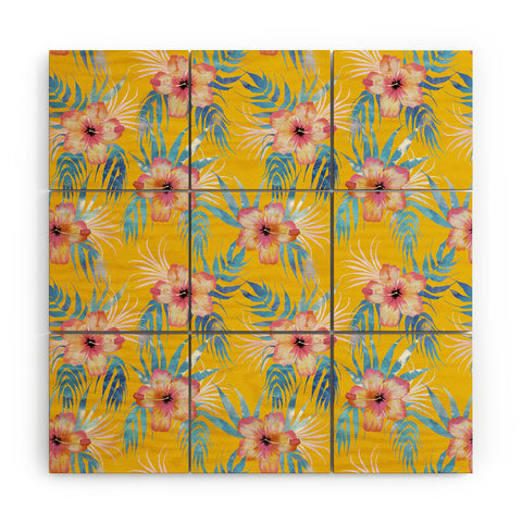 Schatzi Brown Honolua Tropic Yellow Wood Wall Mural