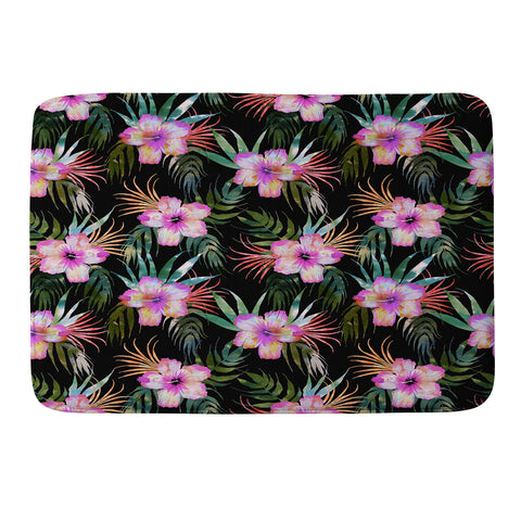 Schatzi Brown Honolua Tropical Black Memory Foam Bath Mat