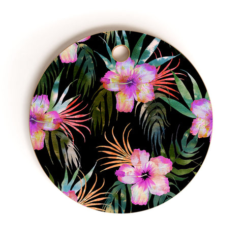 Schatzi Brown Honolua Tropical Black Cutting Board Round