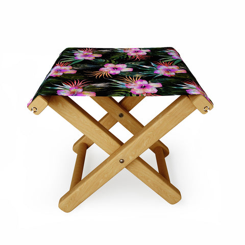 Schatzi Brown Honolua Tropical Black Folding Stool