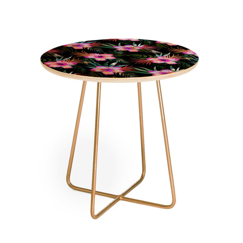 Schatzi Brown Honolua Tropical Black Round Side Table