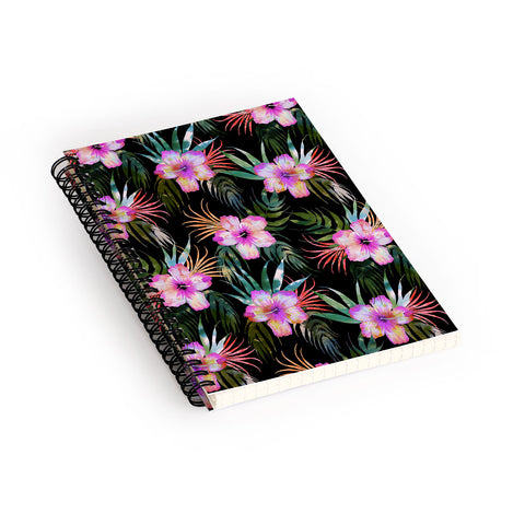 Schatzi Brown Honolua Tropical Black Spiral Notebook