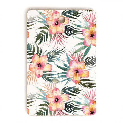 Schatzi Brown Honolua Tropical White Cutting Board Rectangle