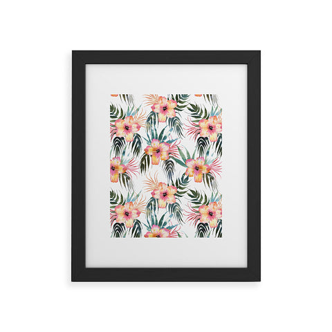 Schatzi Brown Honolua Tropical White Framed Art Print
