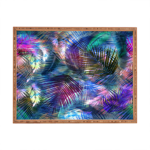 Schatzi Brown Hookena Palm Blue Rectangular Tray