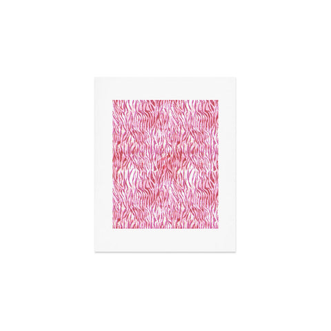 Schatzi Brown Hot Pink Zebra Art Print