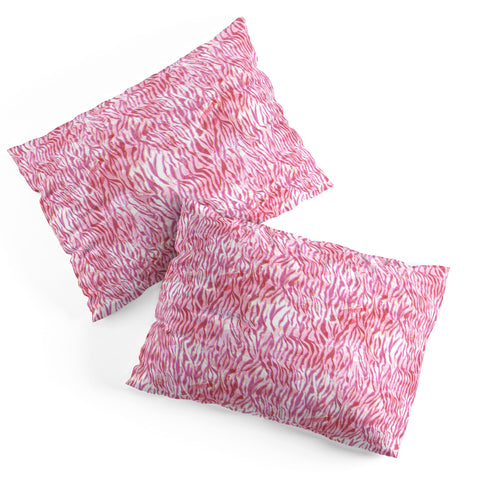 Schatzi Brown Hot Pink Zebra Pillow Shams