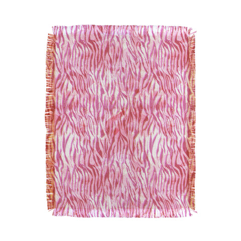 Schatzi Brown Hot Pink Zebra Throw Blanket