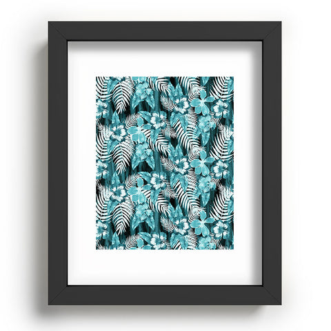 Schatzi Brown Hula Hibiscus Emerald Recessed Framing Rectangle