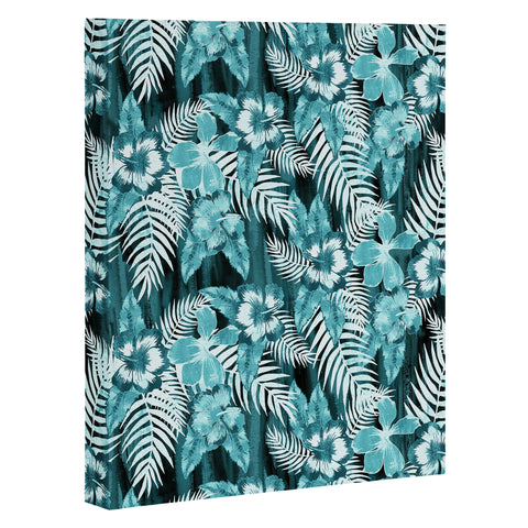 Schatzi Brown Hula Hibiscus Emerald Art Canvas