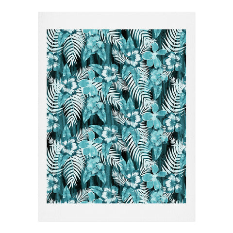 Schatzi Brown Hula Hibiscus Emerald Art Print