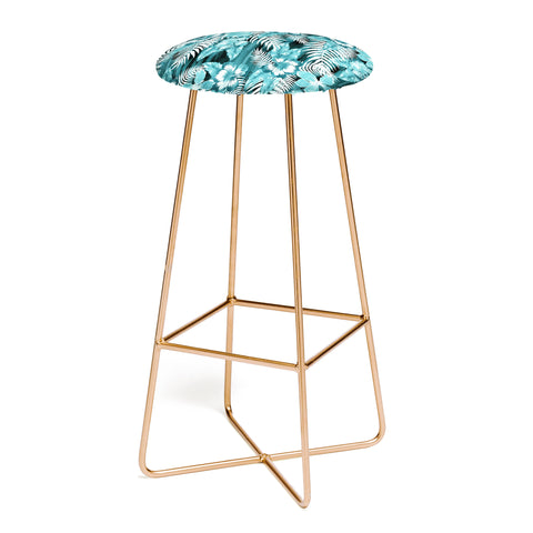Schatzi Brown Hula Hibiscus Emerald Bar Stool