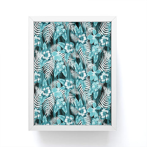 Schatzi Brown Hula Hibiscus Emerald Framed Mini Art Print