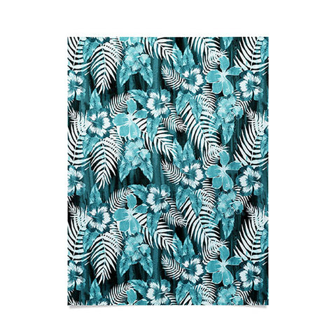 Schatzi Brown Hula Hibiscus Emerald Poster