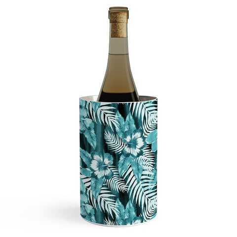Schatzi Brown Hula Hibiscus Emerald Wine Chiller