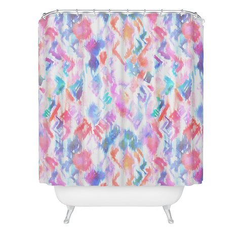 Schatzi Brown Ikat 3B Shower Curtain