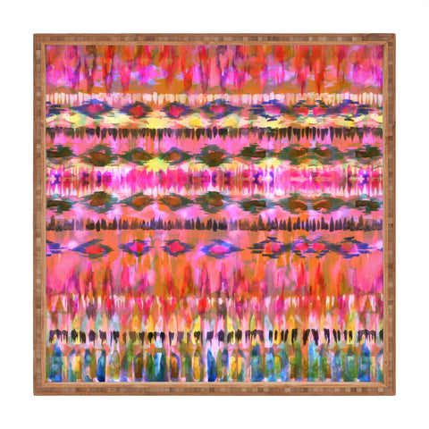 Schatzi Brown Ikat 8I Square Tray