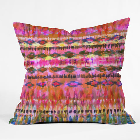 Schatzi Brown Ikat 8I Outdoor Throw Pillow