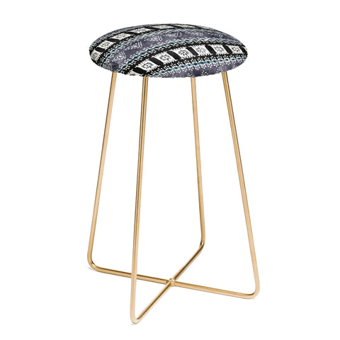 Schatzi Brown Indah Black and White Counter Stool