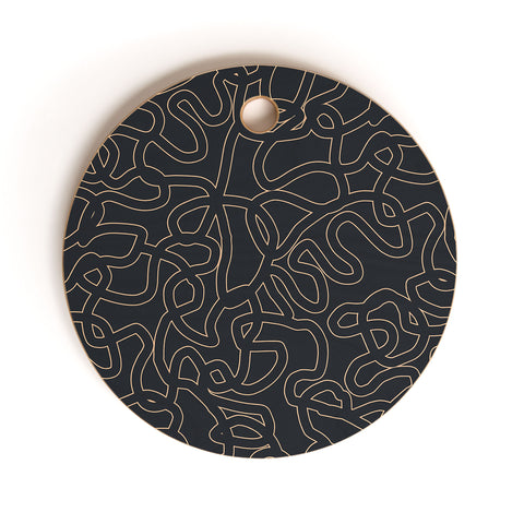 Schatzi Brown Innessa Curves Midnight Cutting Board Round