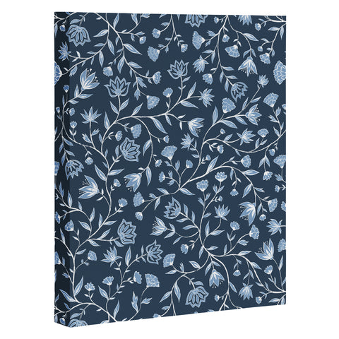 Schatzi Brown Innessa Floral Indigo Art Canvas
