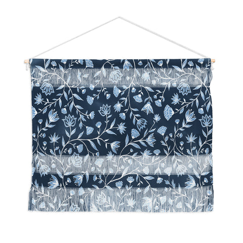 Schatzi Brown Innessa Floral Indigo Wall Hanging Landscape