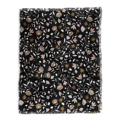 Schatzi Brown Innessa Floral Midnight Throw Blanket