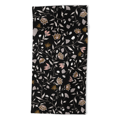 Schatzi Brown Innessa Floral Midnight Beach Towel