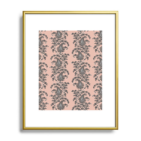Schatzi Brown Innessa Paisley Blush Metal Framed Art Print