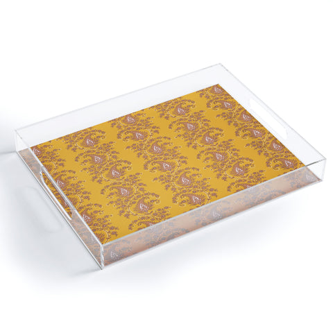 Schatzi Brown Innessa Paisley Golden Acrylic Tray