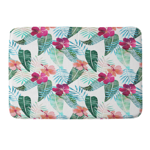 Schatzi Brown Island Goddess 2 White Memory Foam Bath Mat