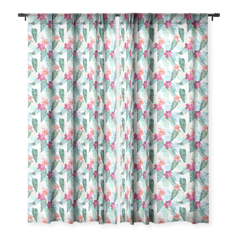 Schatzi Brown Island Goddess 2 White Sheer Window Curtain