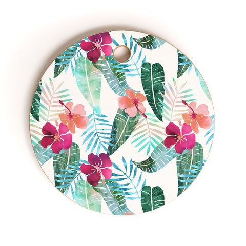 Schatzi Brown Island Goddess 2 White Cutting Board Round