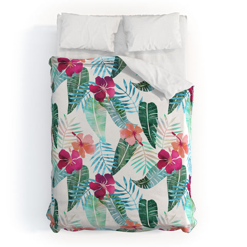 Schatzi Brown Island Goddess 2 White Duvet Cover