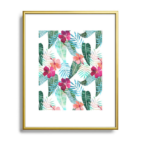 Schatzi Brown Island Goddess 2 White Metal Framed Art Print