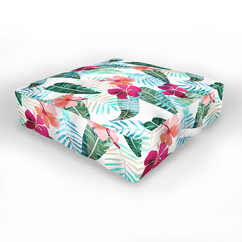 Schatzi Brown Island Goddess 2 White Outdoor Floor Cushion