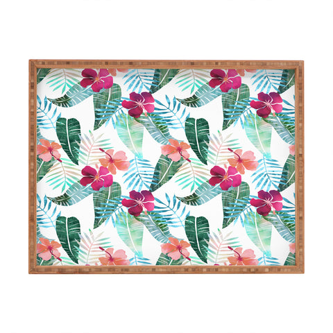 Schatzi Brown Island Goddess 2 White Rectangular Tray