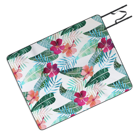 Schatzi Brown Island Goddess 2 White Picnic Blanket