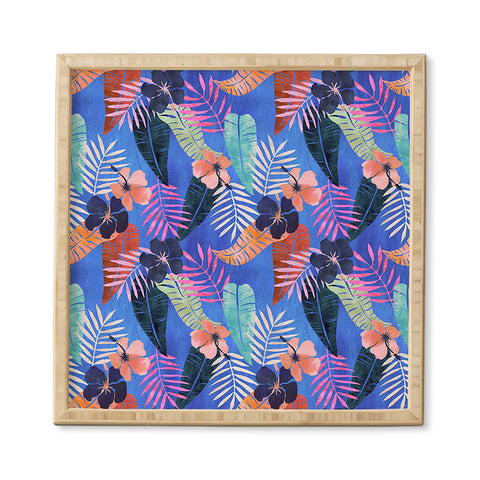 Schatzi Brown Island Goddess Blue Framed Wall Art