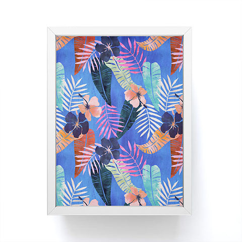 Schatzi Brown Island Goddess Blue Framed Mini Art Print