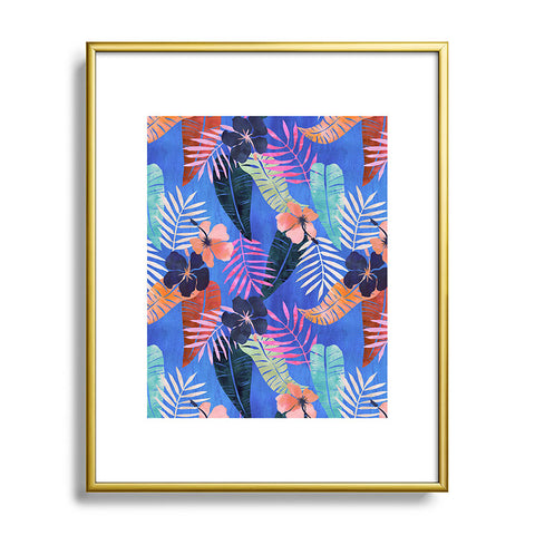 Schatzi Brown Island Goddess Blue Metal Framed Art Print