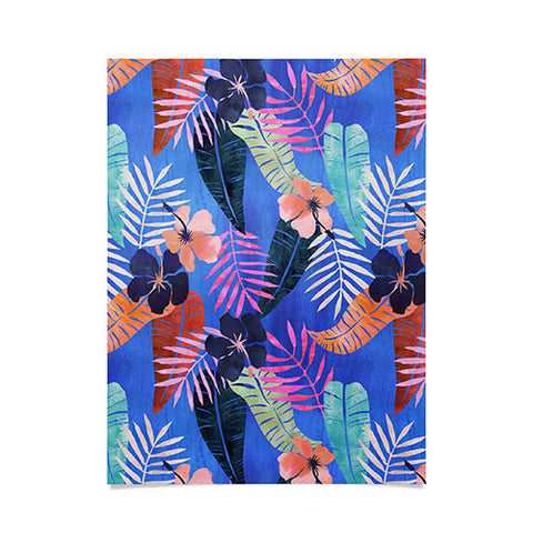 Schatzi Brown Island Goddess Blue Poster