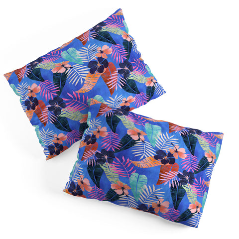 Schatzi Brown Island Goddess Blue Pillow Shams