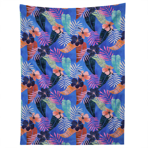 Schatzi Brown Island Goddess Blue Tapestry