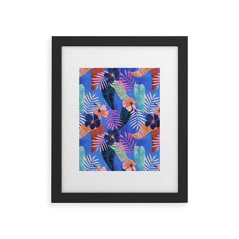 Schatzi Brown Island Goddess Blue Framed Art Print