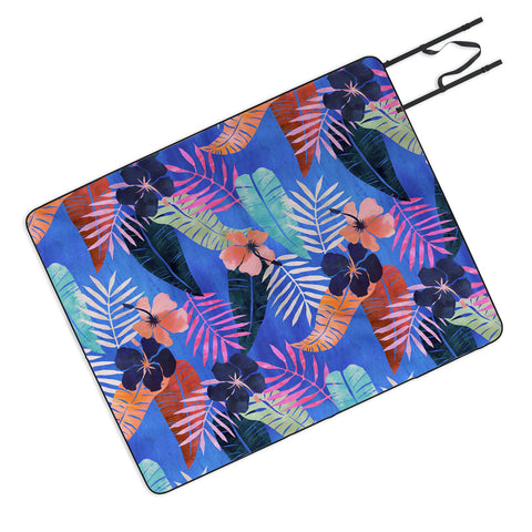 Schatzi Brown Island Goddess Blue Picnic Blanket