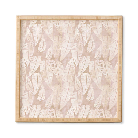 Schatzi Brown Island Goddess Leaf Creme Framed Wall Art